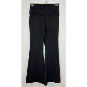 Offline by Aerie Pants Hugger Foldover Flare High Rise Black Small Short